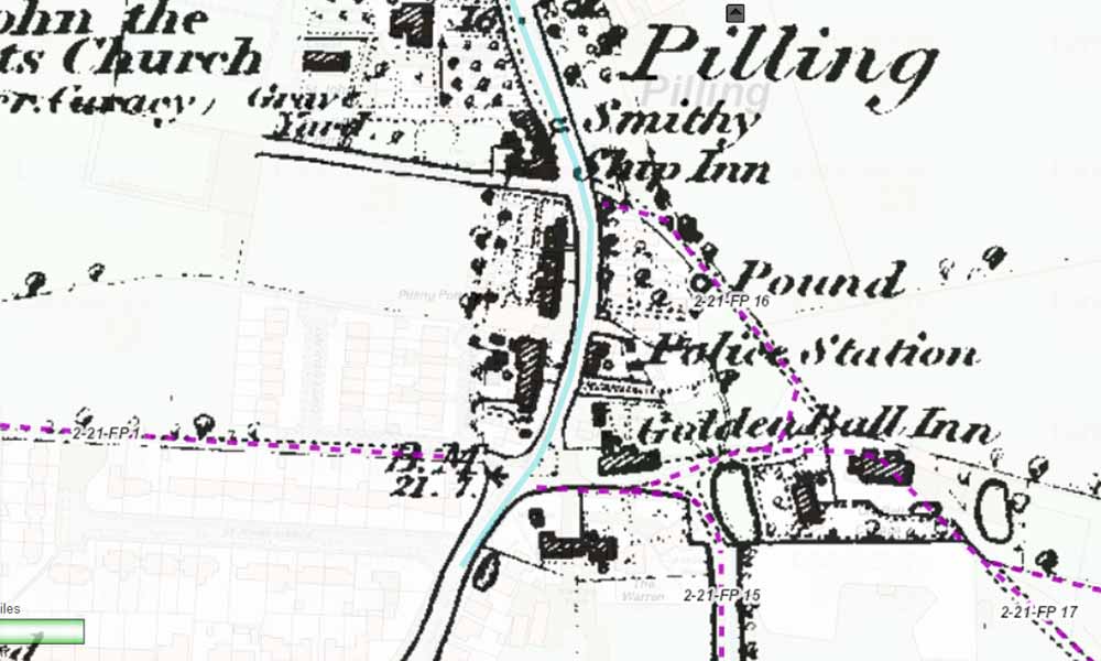 pinfold within pilling parish council map